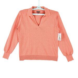 NWT Vince Camuto Women's Ocean Coral Pullover Lightweight Collared Sweater Small